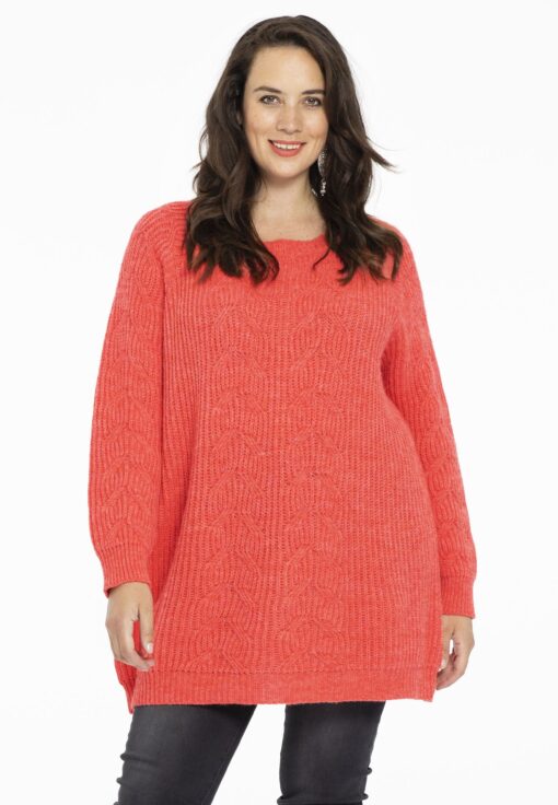 Yoek Pullover met mohair | Roze | Maat 38/40