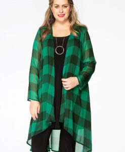 Yoek Vest-blouse CARREAU | Groen | Maat 38/40
