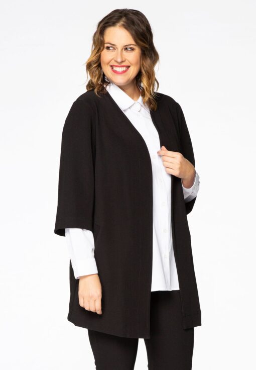 Yoek Blazer-cardigan OTTOMAN | Zwart | Maat 42/44