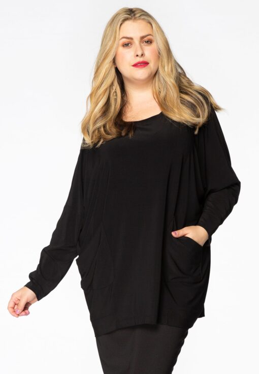 Yoek Shirt met zakken | Zwart | Maat 58/60