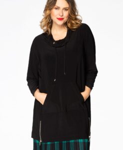 Yoek Shirt met col | Zwart | Maat 42/44