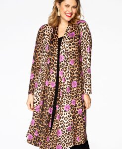 Yoek Cardigan pleated LEO ROSE | Bruin | Maat 38/40