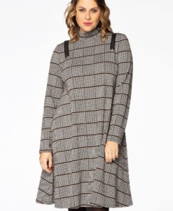 Yoek Dress zippers PRINCE DE GALLES | Bruin | Maat 38/40