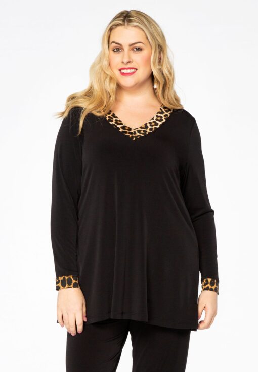 Yoek Tuniek flare/uni | Zwart | Maat 38/40