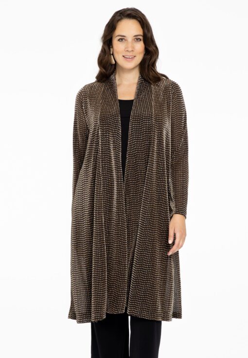 Yoek Cardigan LUREX | Zwart | Maat 50/52