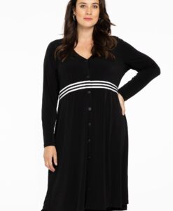 Yoek Cardigan tailleband | Zwart | Maat 46/48