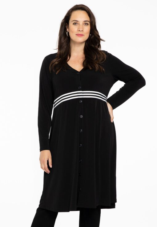 Yoek Cardigan tailleband | Zwart | Maat 46/48