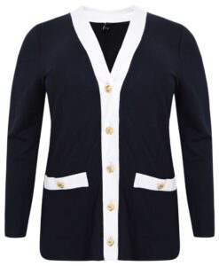 Yoek Vest gold button | Blauw | Maat 38/40