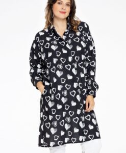 Yoek Blouse-jurk | Zwart | Maat 42/44