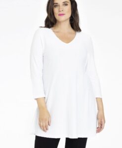 Yoek Tuniek wide bottom OBLIE | Wit | Maat 46/48