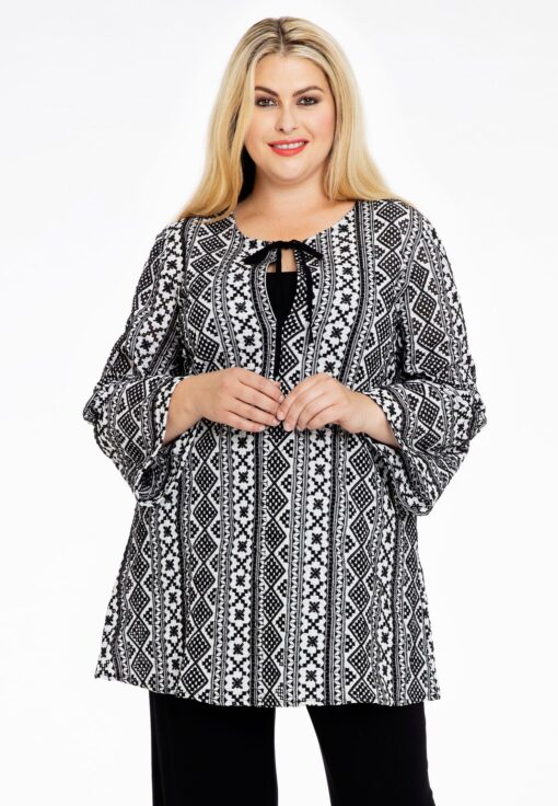 Yoek Tuniek met ruches BATISTE | Wit | Maat 50/52