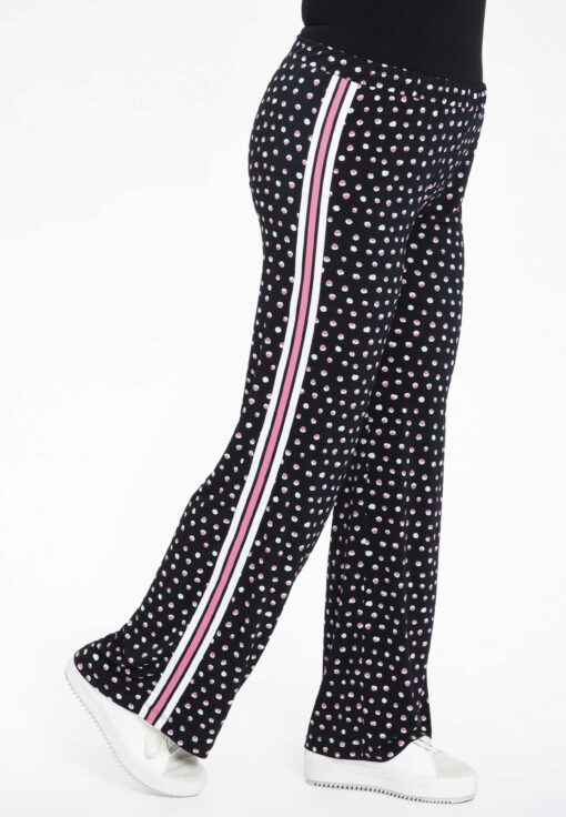 Yoek Broek SPRINKLE streep | Zwart | Maat 46/48