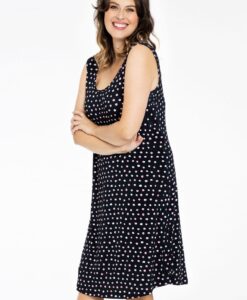 Yoek Jurk SPRINKLE | Zwart | Maat 38/40
