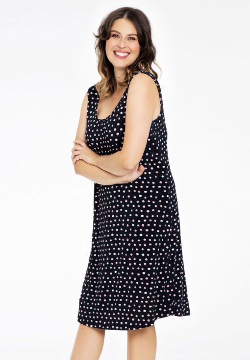 Yoek Jurk SPRINKLE | Zwart | Maat 38/40