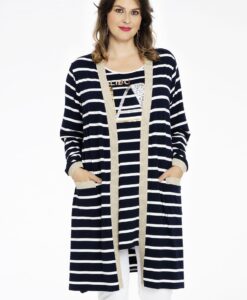 Yoek Vest lurex MARITIME | Blauw | Maat 46/48
