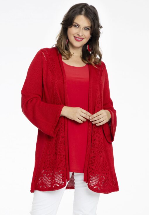 Yoek Vest kort AJOUR | Rood | Maat 42/44