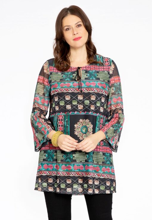 Yoek Tuniek BOHO | Zwart | Maat 46/48