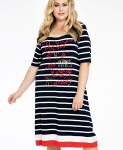 Yoek Jurk A-lijn MARITIME | Blauw | Maat 38/40