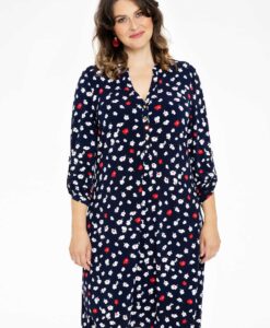 Yoek Jurk MILOU | Blauw | Maat 50/52