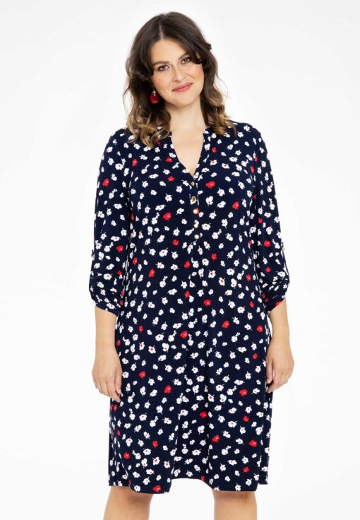 Yoek Jurk MILOU | Blauw | Maat 50/52