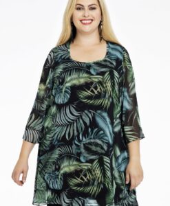 Yoek Tuniek wide bottom TROPICOOL | Zwart | Maat 38/40