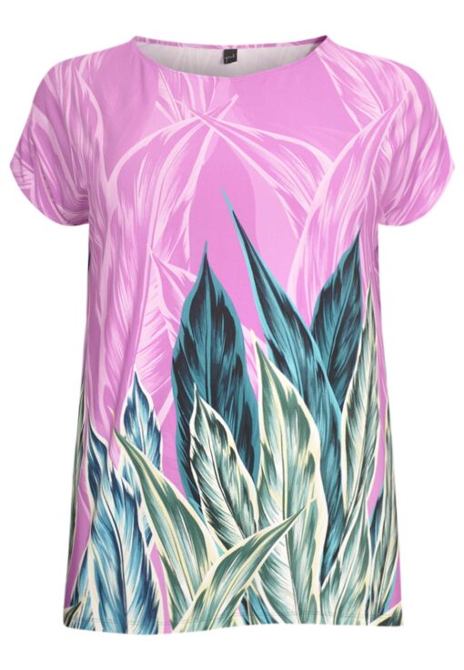 Yoek Shirt kapmouwtjes AMAZONIA | Roze | Maat 50/52