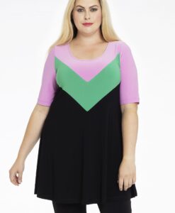 Yoek Tuniek wide bottom COLOURBLOCK | Multi | Maat 38/40