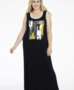 Yoek Jurk lang FEMALE | Zwart | Maat 38/40