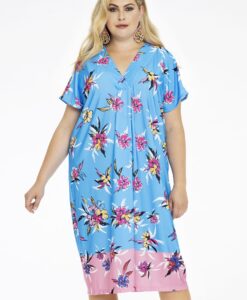 Yoek Jurk wijd DAHLIA | Multi | Maat 42/44