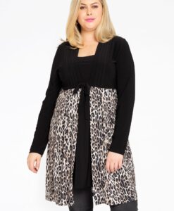 Yoek Vest met strik | Bruin | Maat 46/48
