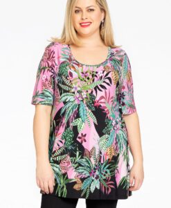 Yoek Tuniek flare WILDERNESS | Roze | Maat 38/40