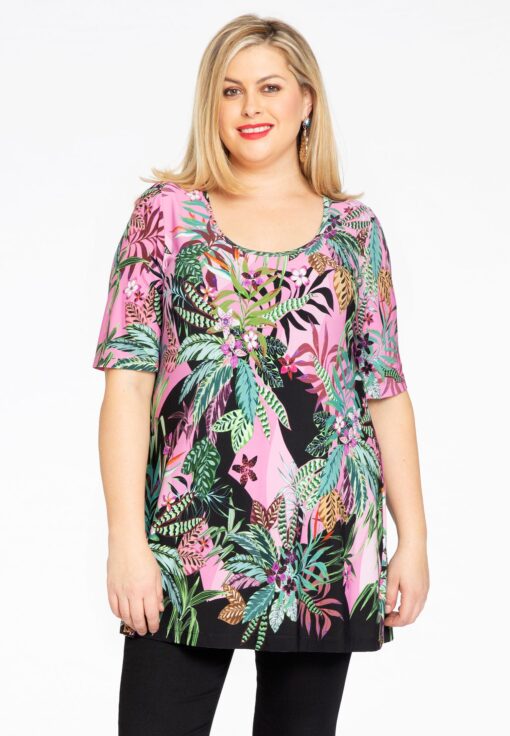 Yoek Tuniek flare WILDERNESS | Roze | Maat 38/40