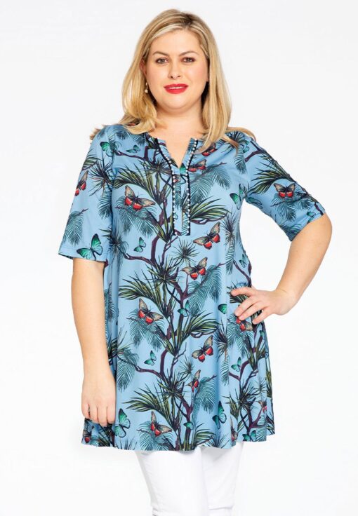 Yoek Tuniek wide bottom PAPILLON | Blauw | Maat 38/40