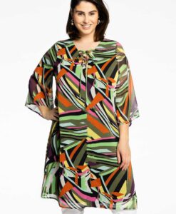 Yoek Jurk met rijgkoord COLOURS | Multi | Maat 46/48