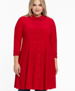 Yoek Blouse-jurk | Rood | Maat 38/40