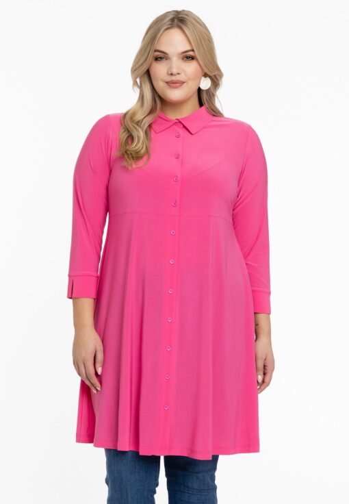 Yoek Blouse-jurk | Roze | Maat 46/48
