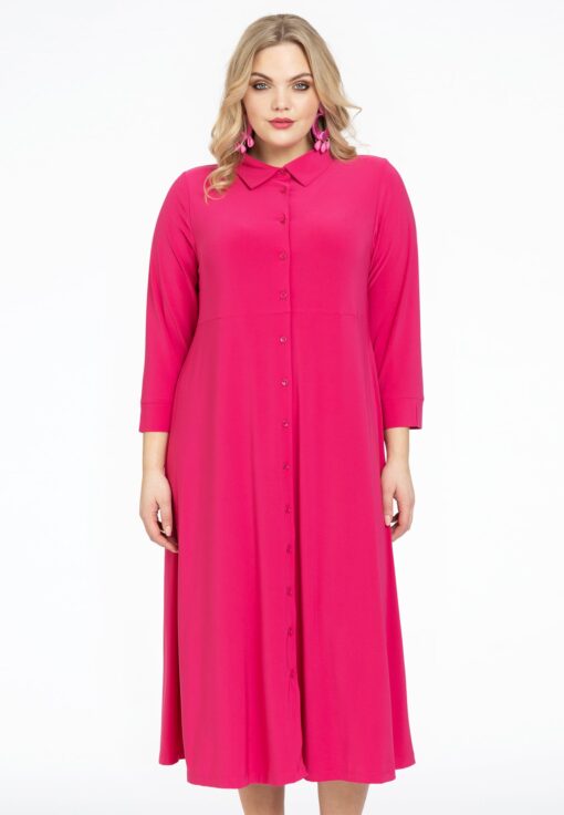 Yoek Lange blouse-jurk | Roze | Maat 38/40