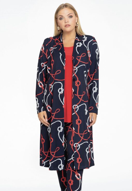 Yoek Blazer extra lang NAUTIQUE | Blauw | Maat 38/40