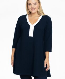 Yoek Tuniek wide bottom V-halslijn | Blauw | Maat 38/40