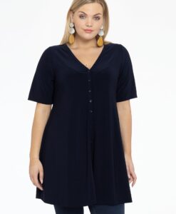 Yoek Tuniek wide bottom geknoopt | Blauw | Maat 54/56