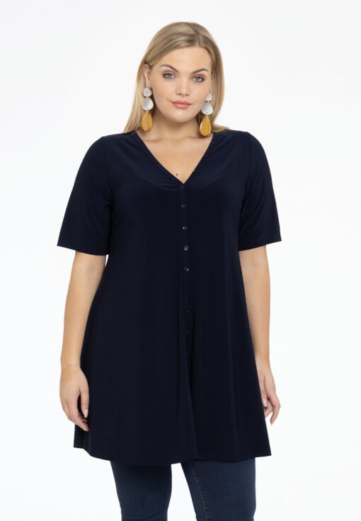Yoek Tuniek wide bottom geknoopt | Blauw | Maat 54/56