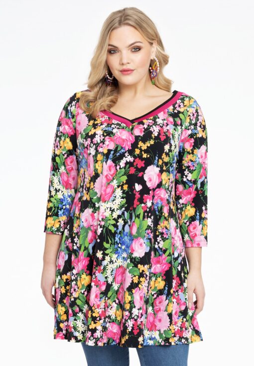 Yoek Tuniek wide bottom | Zwart | Maat 42/44