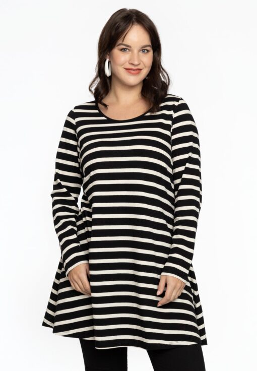 Yoek Tuniek wide bottom | Zwart | Maat 50/52