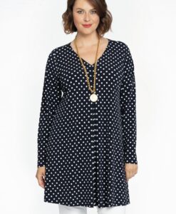 Yoek Tuniek met plooien | Blauw | Maat 42/44