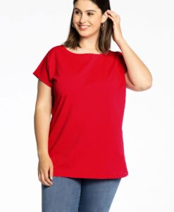 Yoek T-shirt kapmouwen | Rood | Maat 38/40
