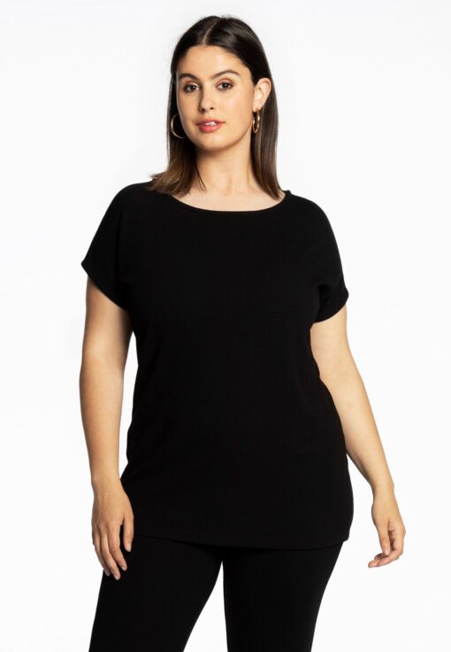 Yoek T-Shirt wijd | Zwart | Maat 38/40