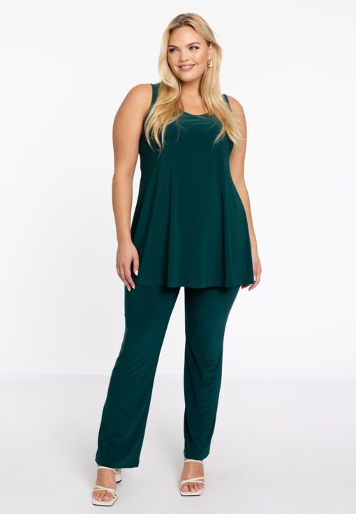 Yoek Top flare | Dark Green | Maat 42/44