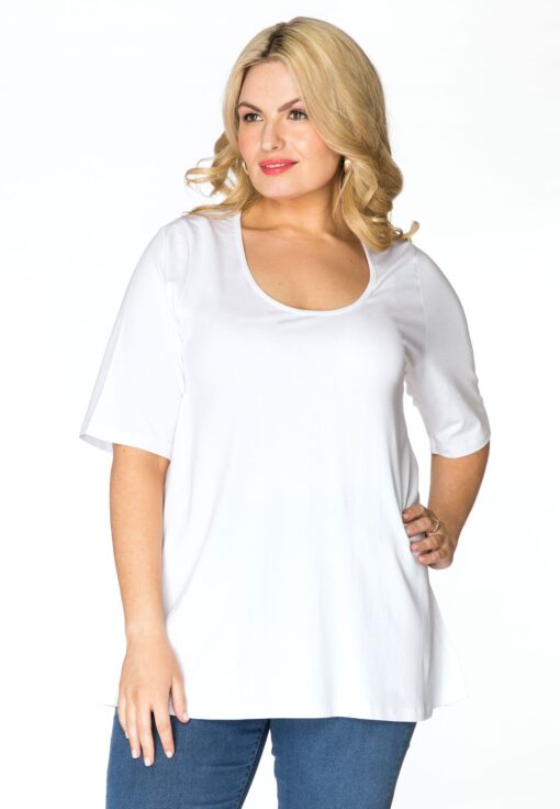 Yoek T-shirt A-lijn | Wit | Maat 42/44