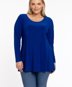 Yoek Tuniek lange mouwen flare | Indigo | Maat 42/44