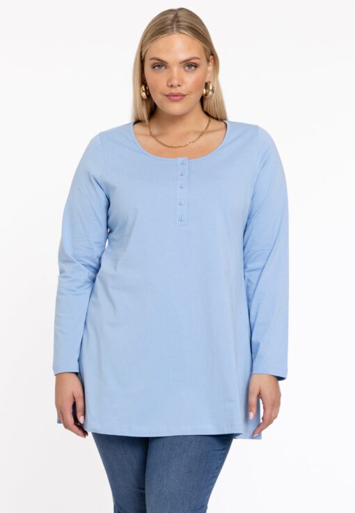 Yoek Tuniek flare knopen | Licht Blauw | Maat 58/60